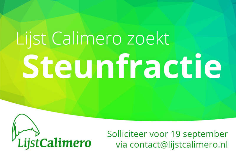 Steunfractie gezocht!