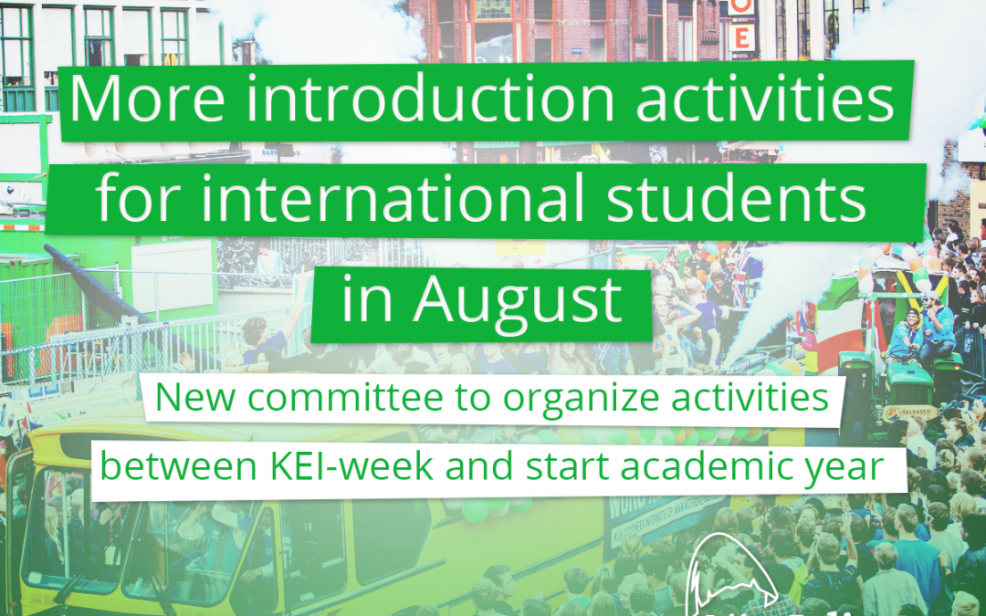 Meer introductieactiviteiten voor internationale studenten in augustus