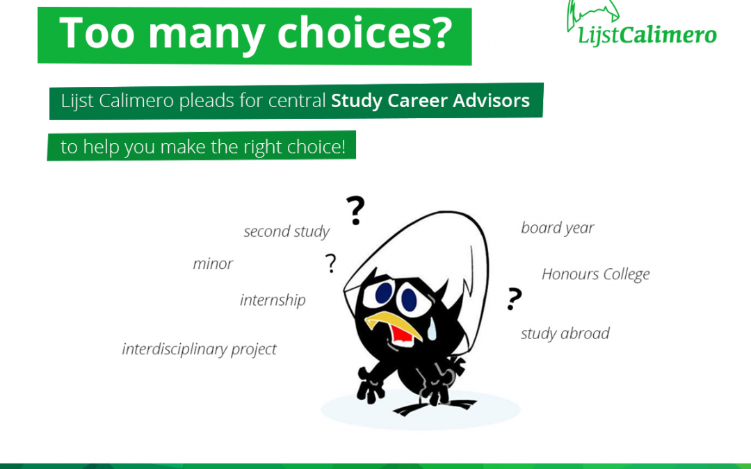 Voorstel ingediend: centrale studieloopbaanadviseur