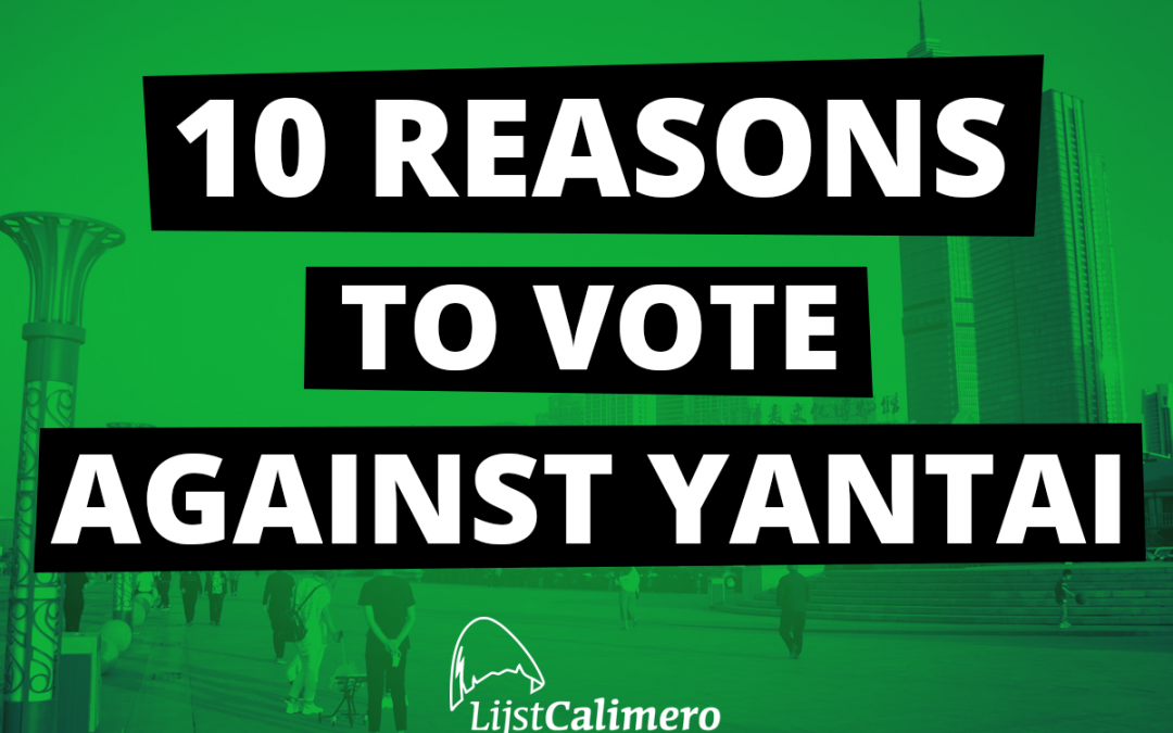 10 redenen om tegen de plannen voor Yantai te stemmen