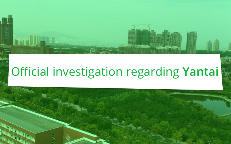 Official investigation regarding Yantai